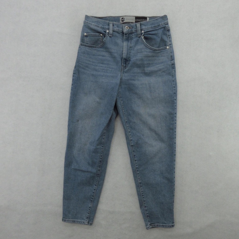 Levis SilverTab Mom Jeans Womens 30x27 Blue Light Wash High Rise Stretch Denim
